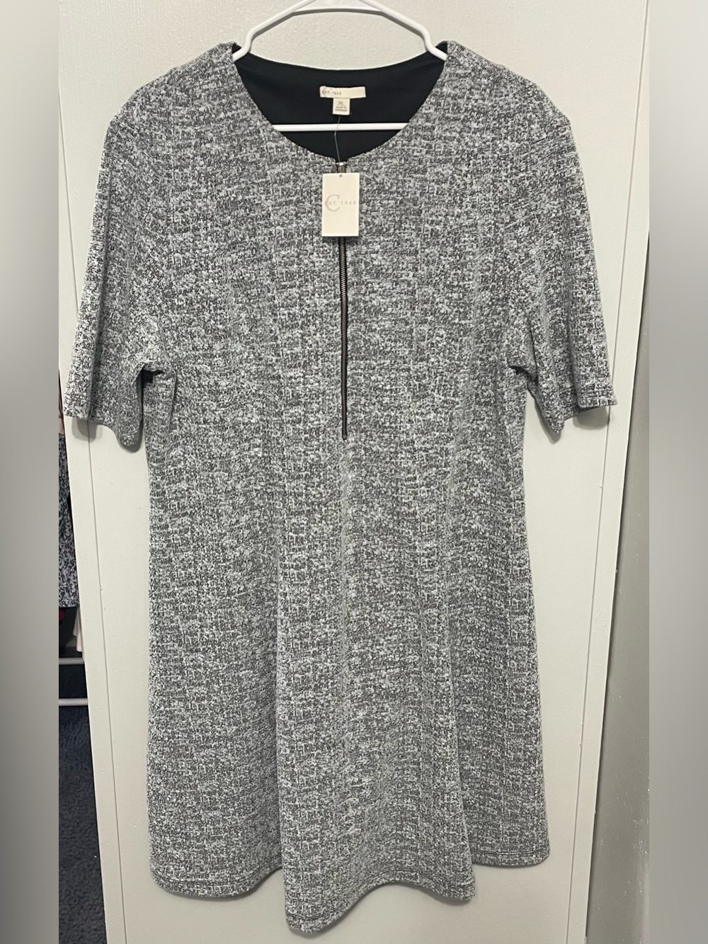NWT Catos Size XL Aline Grey Midi Dress